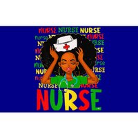 Black Women Nurse Afro Retro Juneteenth Black Month History Bumper Sticker