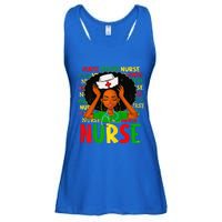 Black Women Nurse Afro Retro Juneteenth Black Month History Ladies Essential Flowy Tank