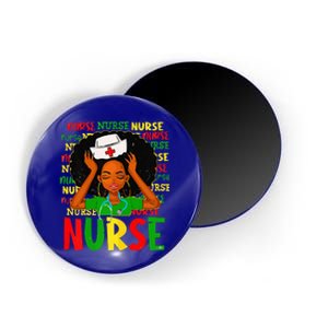 Black Women Nurse Afro Retro Juneteenth Black Month History Magnet