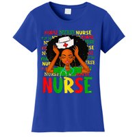 Black Women Nurse Afro Retro Juneteenth Black Month History Women's T-Shirt