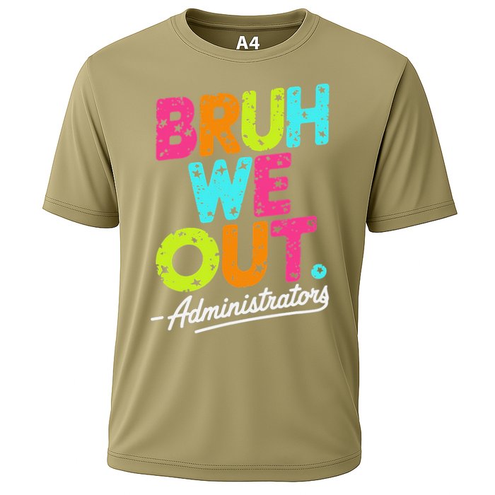 Bruh We Out Last Day Of School Teacher Humor Cooling Performance Crew T-Shirt