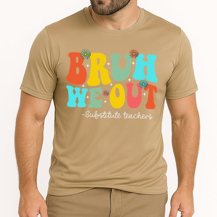 Bruh We Out Substitute Teachers Happy Last Day Of School Cooling Performance Crew T-Shirt