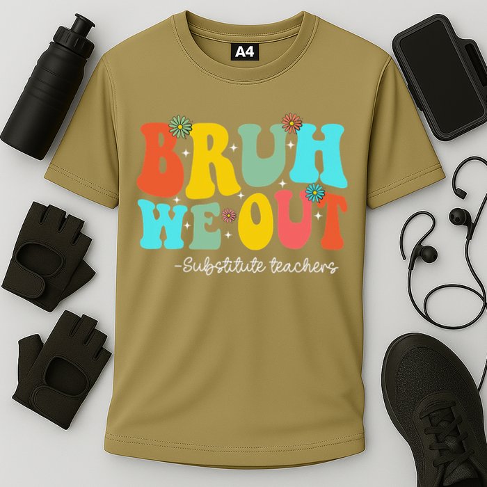 Bruh We Out Substitute Teachers Happy Last Day Of School Cooling Performance Crew T-Shirt