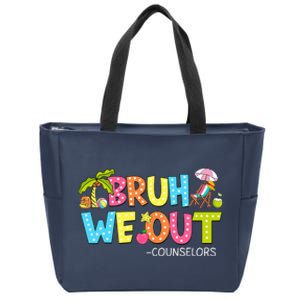 Bruh We Out Counselors Last Day Of School Zip Tote Bag