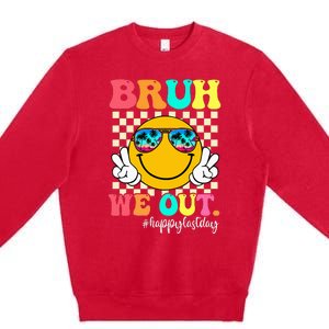 Bruh We Out Teachers Summer Last Day Of School Premium Crewneck Sweatshirt