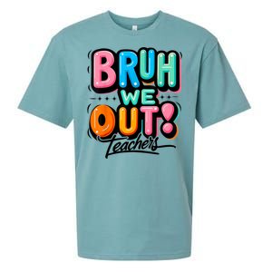 Bruh We Out Teachers Gift Sueded Cloud Jersey T-Shirt