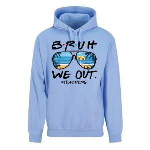 Bruh We Out Teachers End Of School Year Teacher Hello Summer Gift Unisex Surf Hoodie