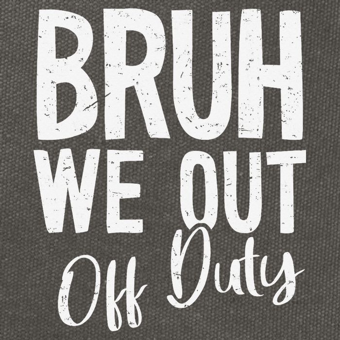 Bruh We Out Off Duty Last Day Of School 2025 Summer Break Cotton Canvas Backpack