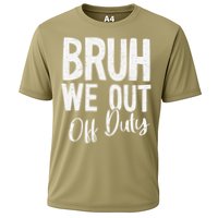 Bruh We Out Off Duty Last Day Of School 2025 Summer Break Cooling Performance Crew T-Shirt