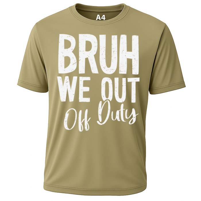 Bruh We Out Off Duty Last Day Of School 2025 Summer Break Cooling Performance Crew T-Shirt