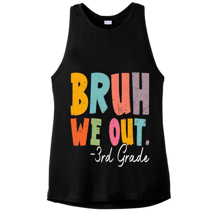 Bruh We Out 3rd Grade Last Day Of School Teacher Student Ladies PosiCharge Tri-Blend Wicking Tank