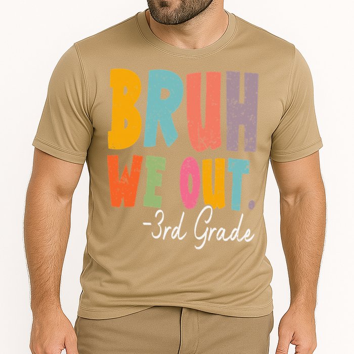 Bruh We Out 3rd Grade Last Day Of School Teacher Student Cooling Performance Crew T-Shirt