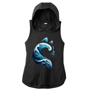 Blue Wave Of Cat Ladies Blue Cats Wave For Kamala Ladies PosiCharge Tri-Blend Wicking Draft Hoodie Tank