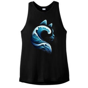 Blue Wave Of Cat Ladies Blue Cats Wave For Kamala Ladies PosiCharge Tri-Blend Wicking Tank