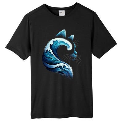 Blue Wave Of Cat Ladies Blue Cats Wave For Kamala Tall Fusion ChromaSoft Performance T-Shirt