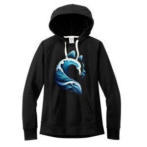 Blue Wave Of Cat Ladies Blue Cats Wave For Kamala Women's Fleece Hoodie