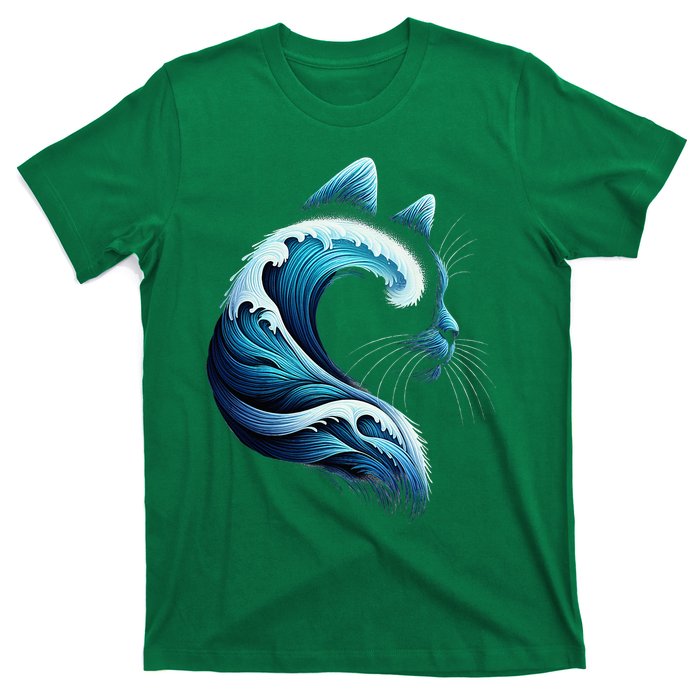 Blue Wave Of Cat Ladies Blue Cats Wave For Kamala T-Shirt