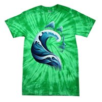 Blue Wave Of Cat Ladies Blue Cats Wave For Kamala Tie-Dye T-Shirt