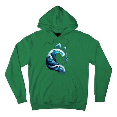 Blue Wave Of Cat Ladies Blue Cats Wave For Kamala Tall Hoodie