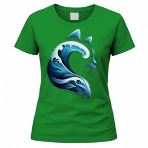 Blue Wave Of Cat Ladies Blue Cats Wave For Kamala Women's T-Shirt