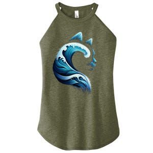 Blue Wave Of Cat Ladies Blue Cats Wave For Kamala Women's Perfect Tri Rocker Tank