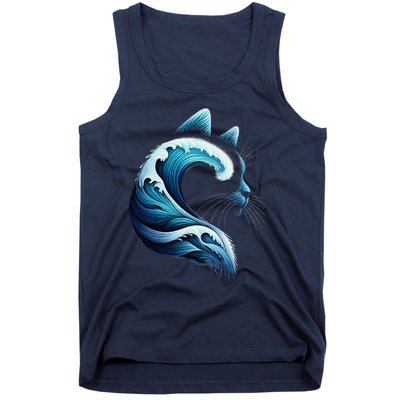 Blue Wave Of Cat Ladies Blue Cats Wave For Kamala Tank Top