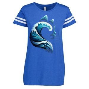 Blue Wave Of Cat Ladies Blue Cats Wave For Kamala Enza Ladies Jersey Football T-Shirt