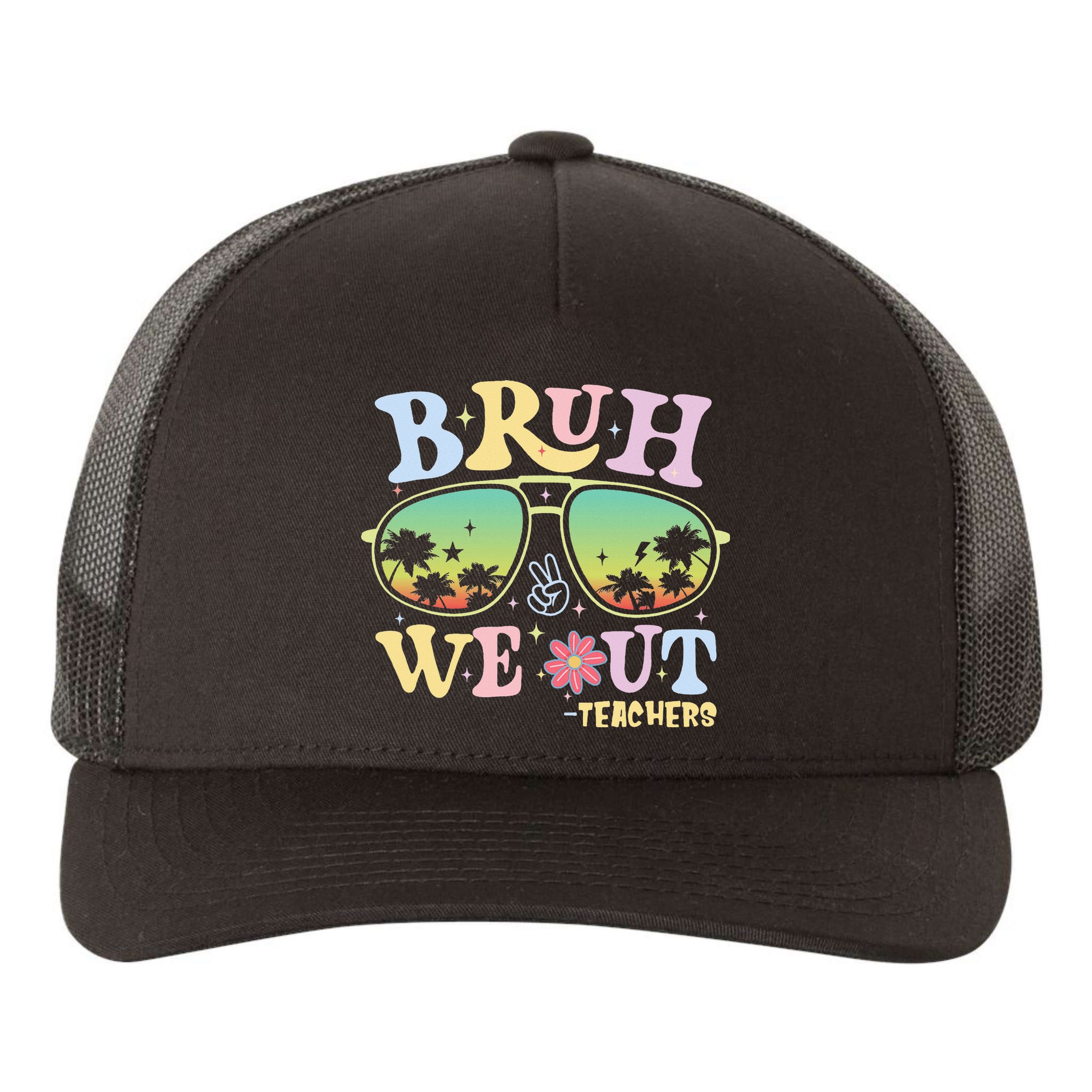 Bruh We Out Teachers Yupoong Adult 5-Panel Trucker Hat