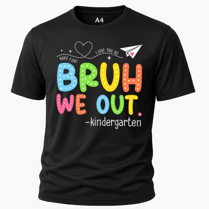 Bruh We Out Kindergarten End Of School Year Summer Break Cooling Performance Crew T-Shirt