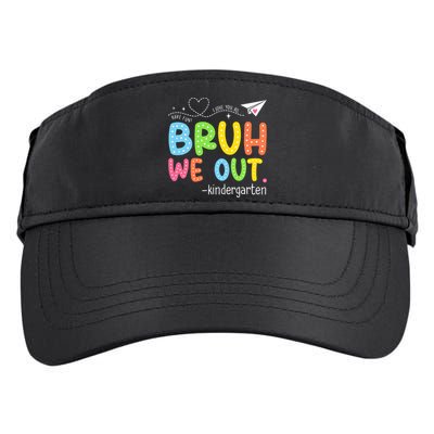 Bruh We Out Kindergarten End Of School Year Summer Break Adult Drive Performance Visor