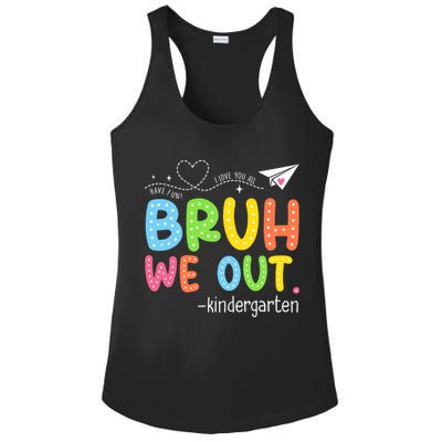 Bruh We Out Kindergarten End Of School Year Summer Break Ladies PosiCharge Competitor Racerback Tank