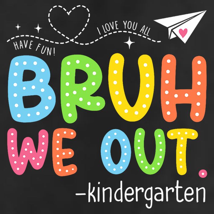 Bruh We Out Kindergarten End Of School Year Summer Break Golf Towel