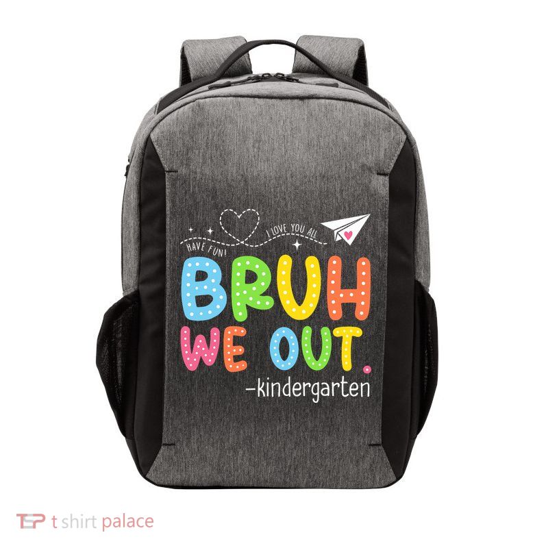 Bruh We Out Kindergarten End Of School Year Summer Break Vector Backpack