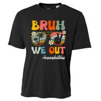 Bruh We Out Teachers Groovy Retro Happy Last Day Of School Cooling Performance Crew T-Shirt