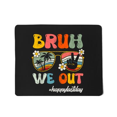 Bruh We Out Teachers Groovy Retro Happy Last Day Of School Mousepad