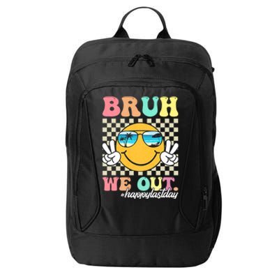 Bruh We Out Teachers Groovy Retro Happy Last Day Of School City Backpack