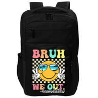 Bruh We Out Teachers Groovy Retro Happy Last Day Of School Impact Tech Backpack