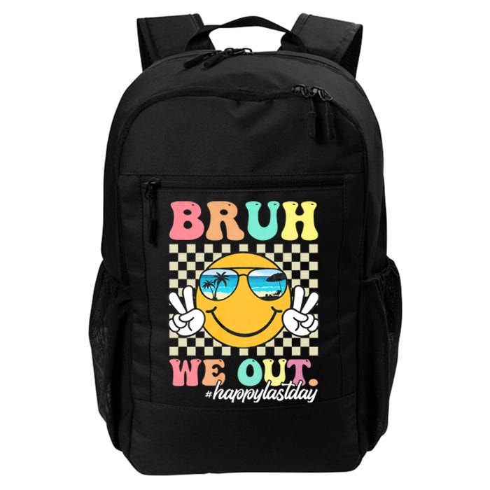 Bruh We Out Teachers Groovy Retro Happy Last Day Of School Daily Commute Backpack