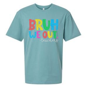 Bruh We Out Teachers Student Happy Last Day Of School Summer Sueded Cloud Jersey T-Shirt