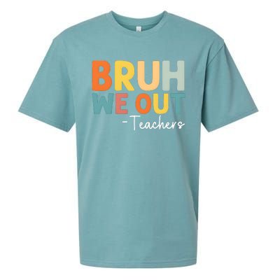 Bruh We Out Teachers Last Day Of School Sueded Cloud Jersey T-Shirt