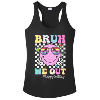 Bruh We Out Happy Last Day Of School Teacher Girl Summer Ladies PosiCharge Competitor Racerback Tank