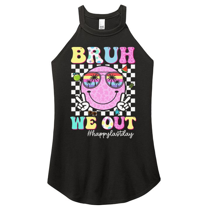 Bruh We Out Happy Last Day Of School Teacher Girl Summer Women's Perfect Tri Rocker Tank