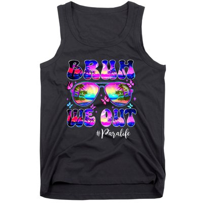 Bruh We Out Summer Para Life Sunglasses Tie Dye Tank Top