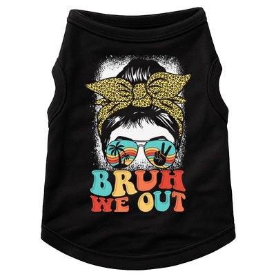 Bruh We Out Coquette Bow Happy Last Day Of School Summer Doggie Tank