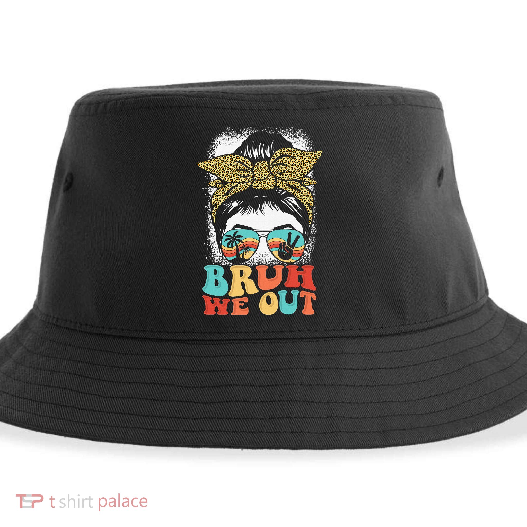 Bruh We Out Coquette Bow Happy Last Day Of School Summer Sustainable Bucket Hat