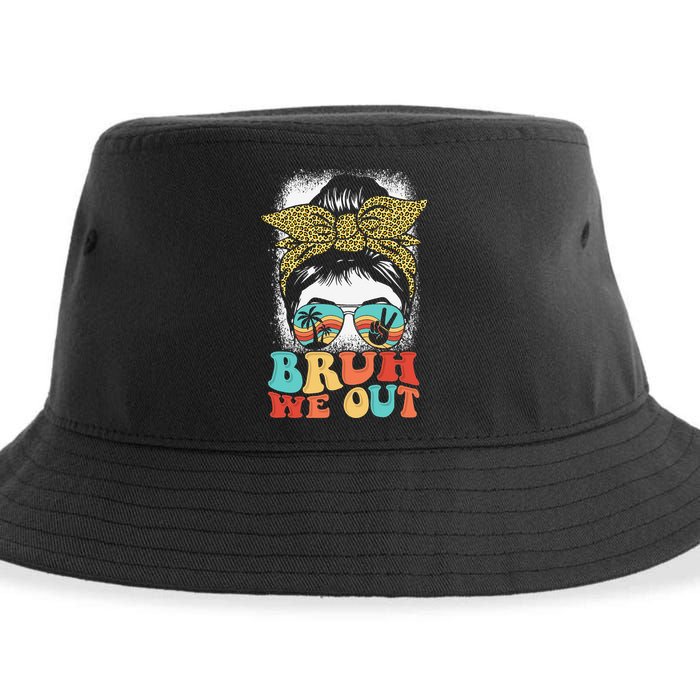 Bruh We Out Coquette Bow Happy Last Day Of School Summer Sustainable Bucket Hat