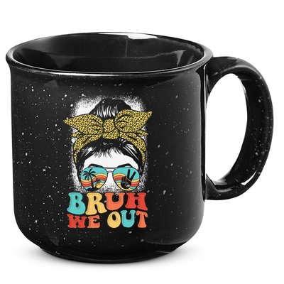 Bruh We Out Coquette Bow Happy Last Day Of School Summer 15oz Campfire Ceramic Mug