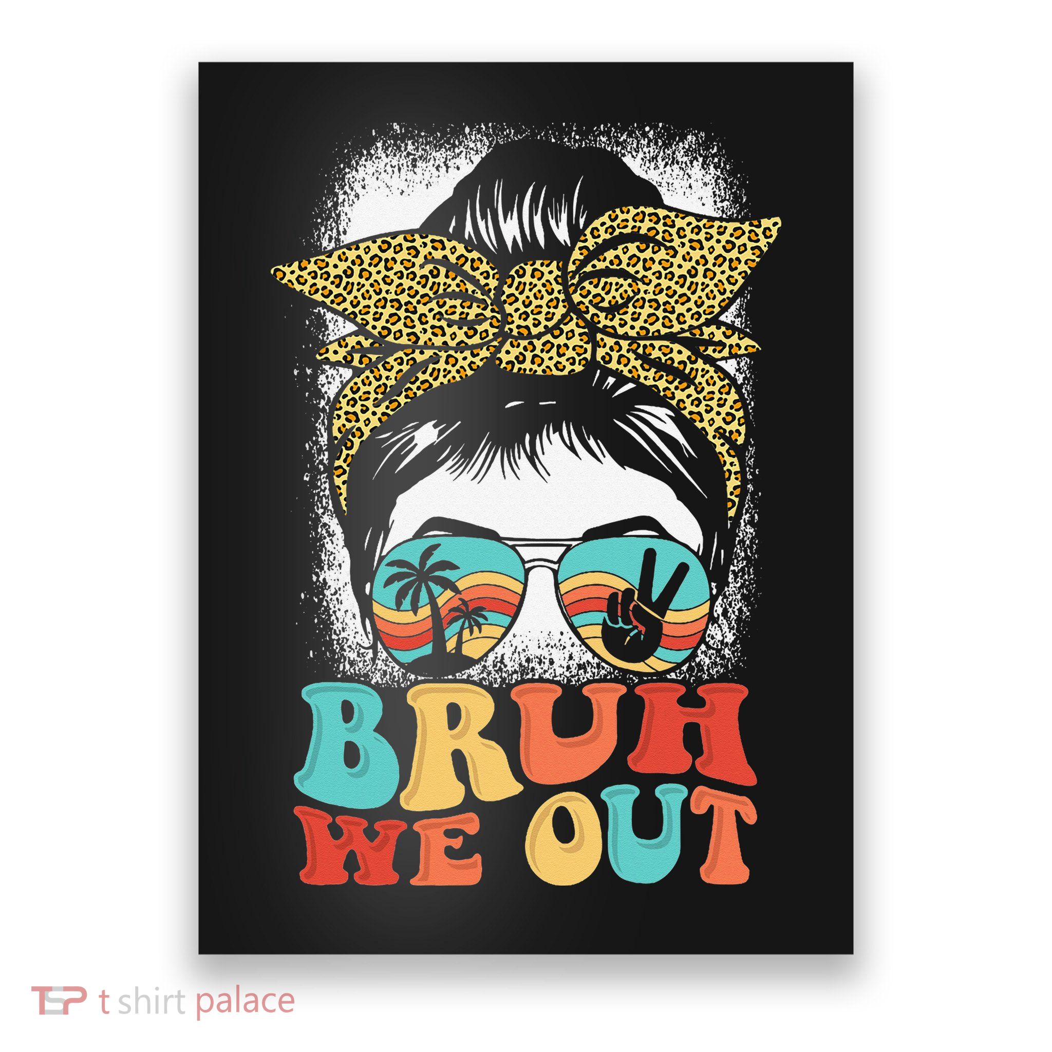 Bruh We Out Coquette Bow Happy Last Day Of School Summer Poster