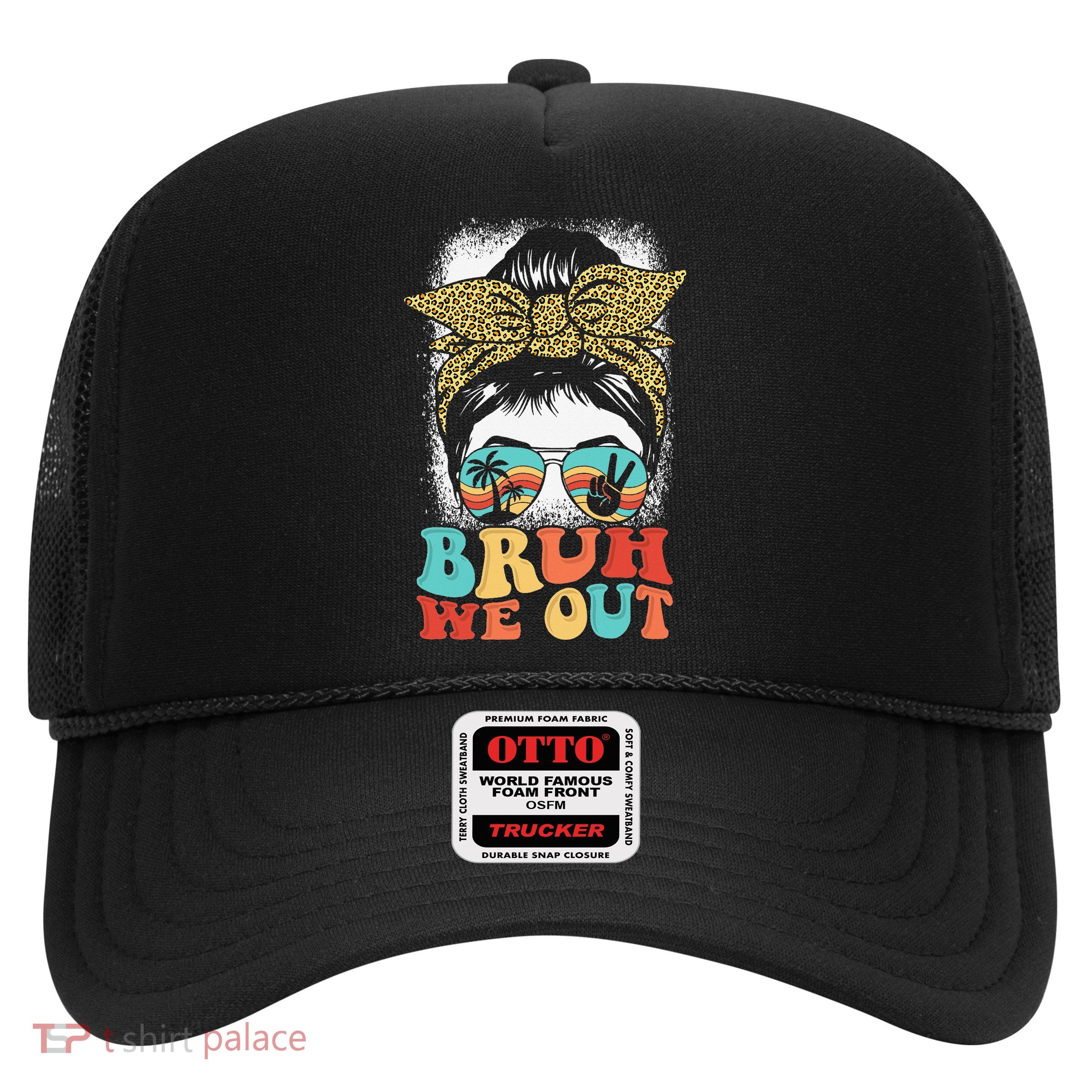 Bruh We Out Coquette Bow Happy Last Day Of School Summer Trucker Hat