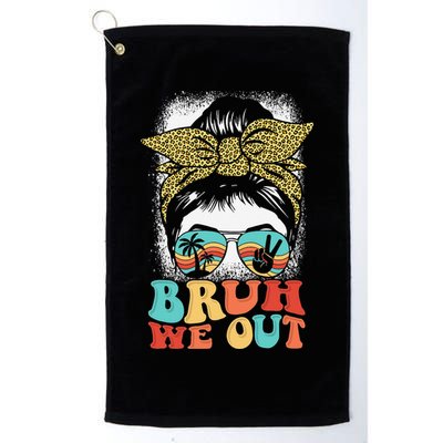 Bruh We Out Coquette Bow Happy Last Day Of School Summer Golf Towel